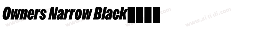 Owners Narrow Black字体转换